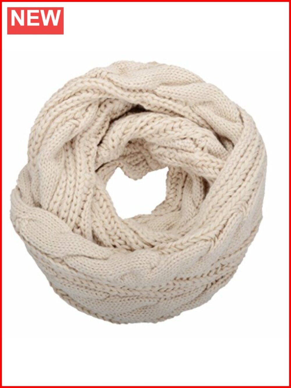 Womens Thick Ribbed Knit Winter Infinity Circle Loop Scarf